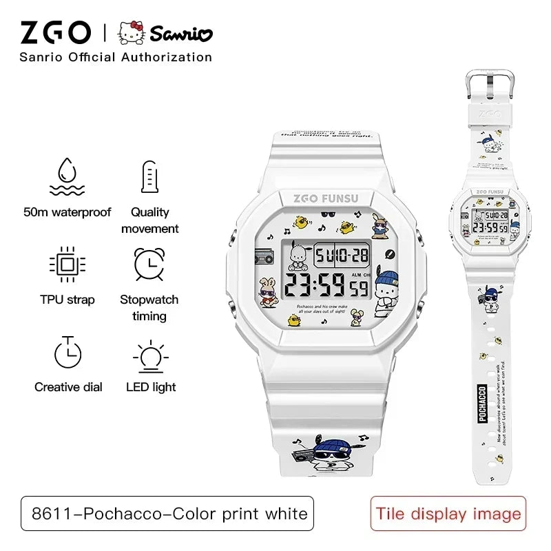 ZGO x Sanrio Hello Kitty Women's Watches Electronic Watch Sports Wristwatch Waterproof