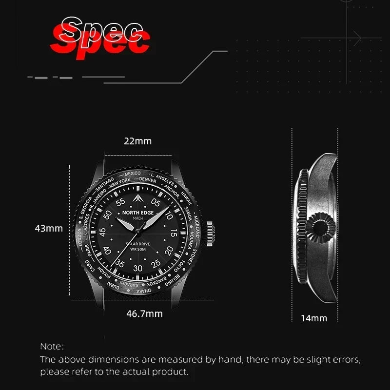 Mach Solar Powered Sports Watch – North Edge